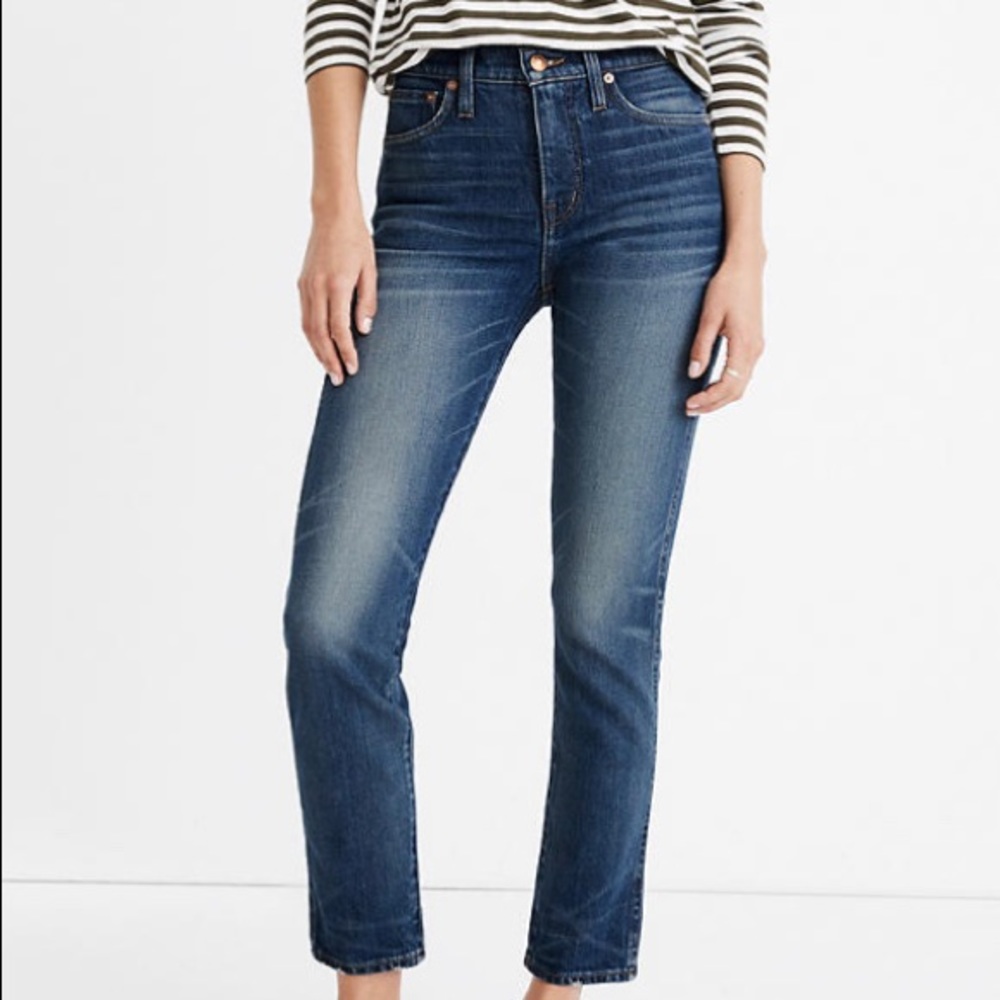 Madewell Rivet & Thread high rise stovepipe jeans